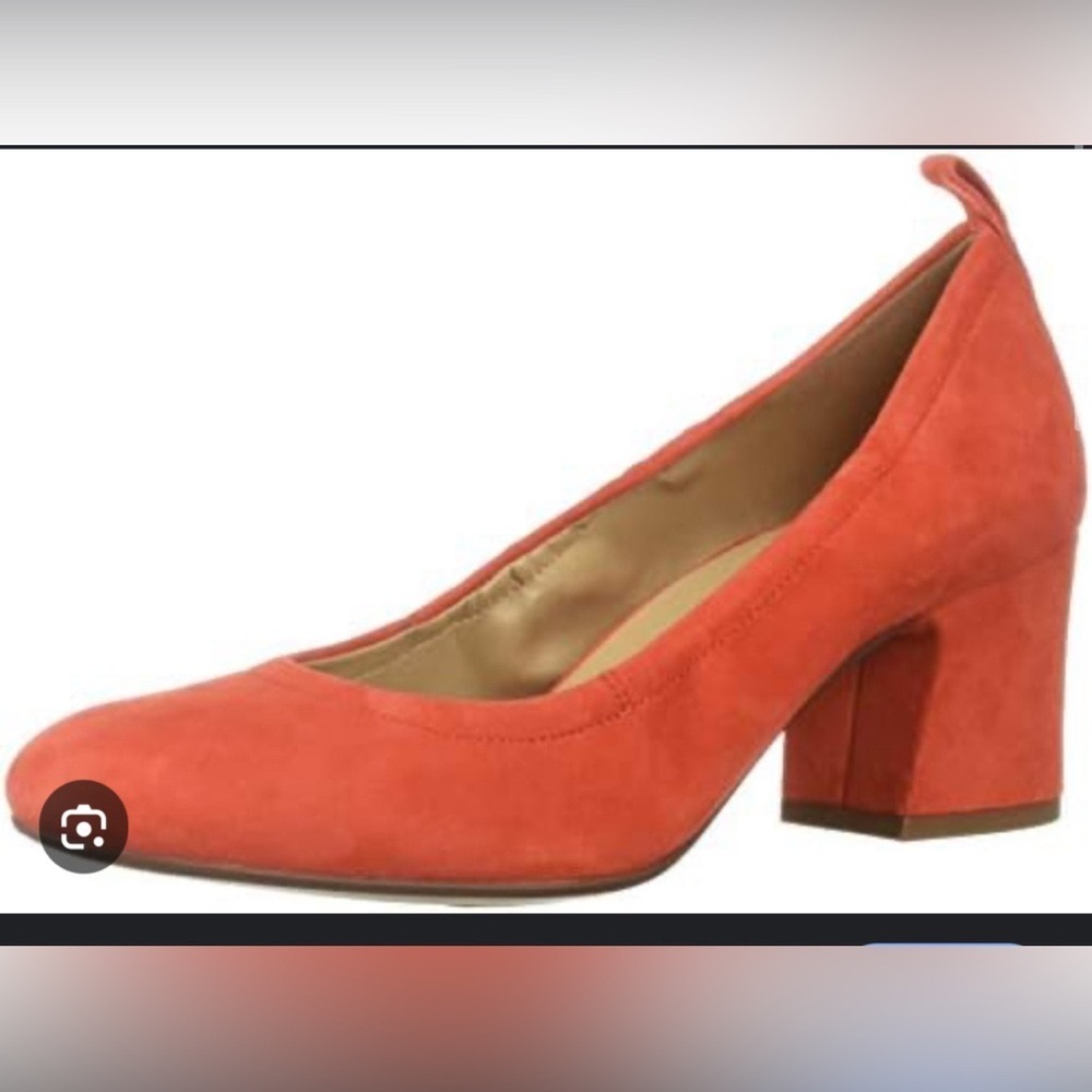 Naturalizer Dalee Orange Suede Pump 7 1/2 med